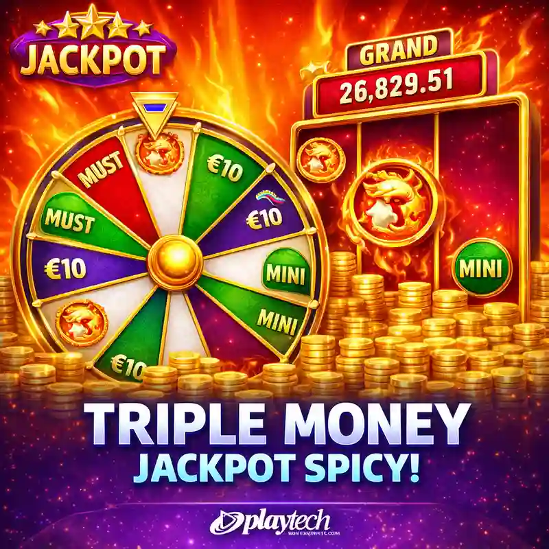 Triple Money Jackpot Spicy! Slot Game Logo